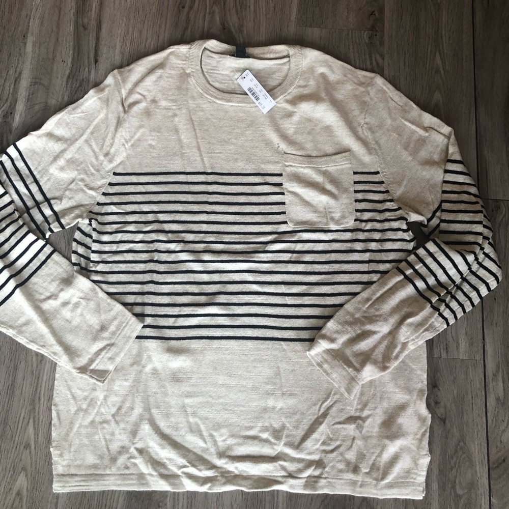 NWT J. Crew Sweater with Stripes - Size Large